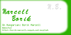 marcell borik business card